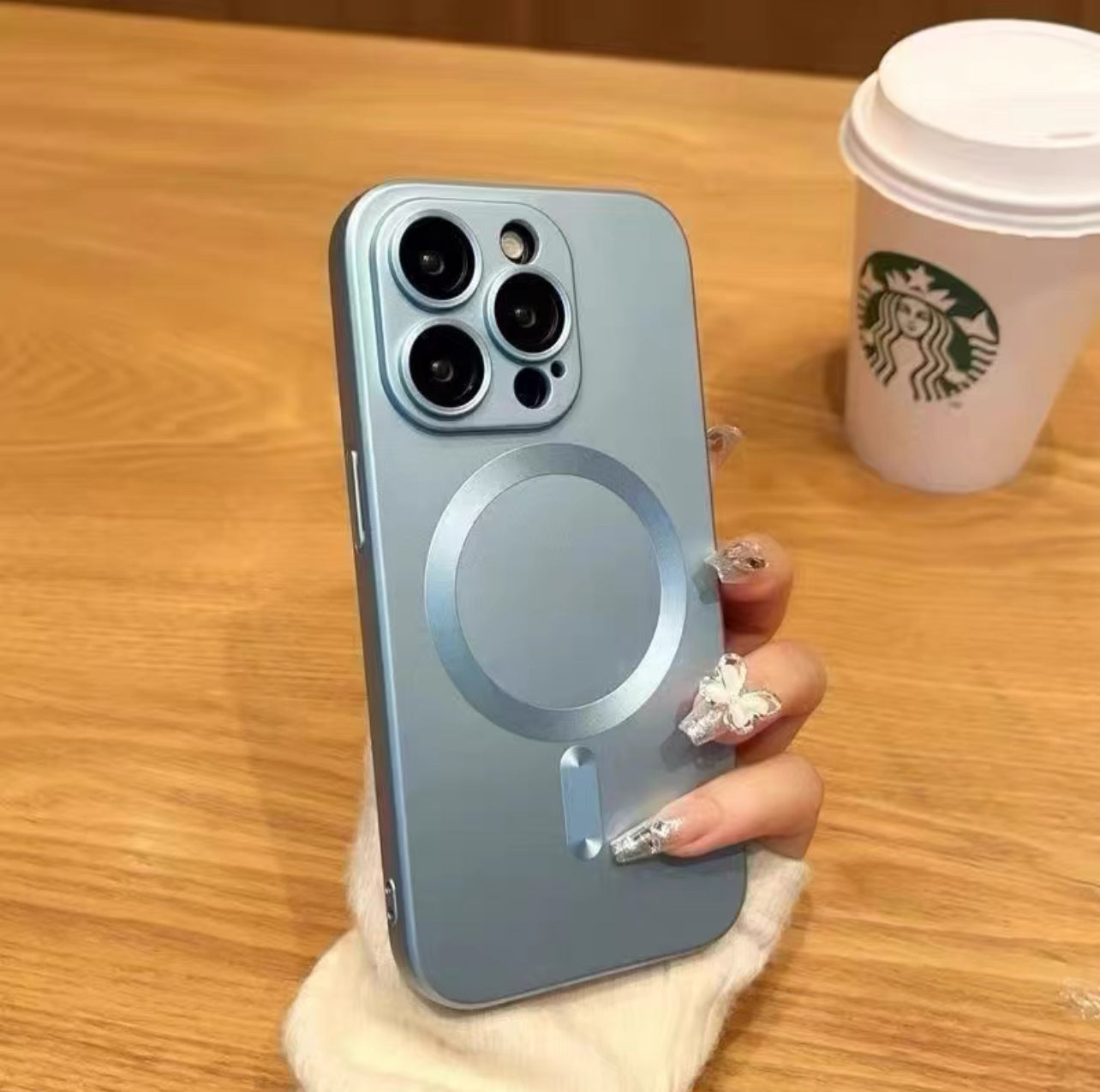 (New 2024 Style!) Premium Metallic Crystal MagSafe Phone Case with Build-on Lens Protector- iPhones (New 2024 Style!) Premium Metallic Crystal MagSafe Phone Case with Build-on Lens Protector- iPhones